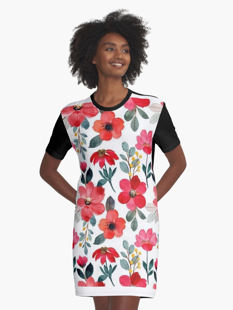 T-Shirt pattern 3D flowers, Funny Shirt flowers, beautiful color