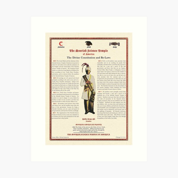 Item preview, Divine Constitution & By-Laws Moorish Science Temple 2014 Calligrapher Pulp designed and sold by CalifaMedia.