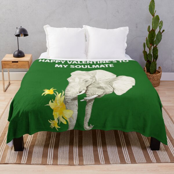 Item preview, HAPPY VALENTINE TO MY SOULMATE - ELEPHANT VALENTINE - ELEPHANT COUPLE designed and sold by IslesArt.