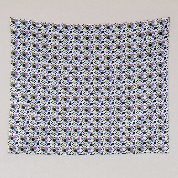Item preview, flowers and black peas designed and sold by Lyubov Frolova.