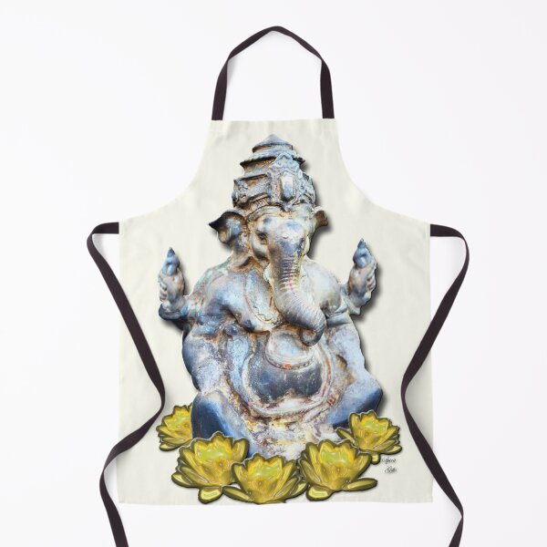 Item preview, Shri Ganesha The God of Success Yellow Lotus Cream Background designed and sold by SpiritGifts.