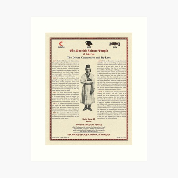 Item preview, Divine Constitution & By-Laws Moorish Science Temple 1928 Calligrapher Pulp designed and sold by CalifaMedia.