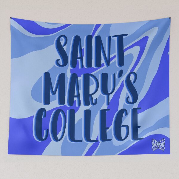 Item preview, Saint Mary's College Ombre sticker & Tapestry designed and sold by peeeyyyton.
