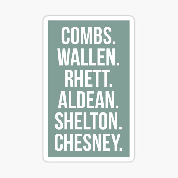 Country Singers Sticker