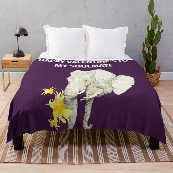 Item preview, HAPPY VALENTINE TO MY SOULMATE - ELEPHANT VALENTINE - ELEPHANT COUPLE designed and sold by IslesArt.