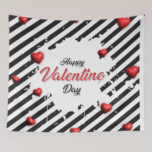 Item preview, Happy Valentine Day Black Lines designed and sold by Zuepfelmuetzen.
