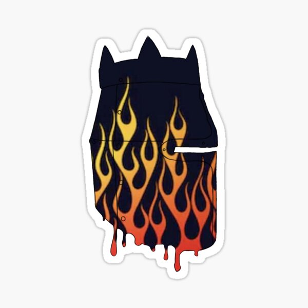helme flames drip Sticker