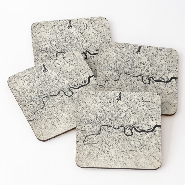 Item preview, London England Vintage Street Map With Co-ordinates designed and sold by RossWilson12.