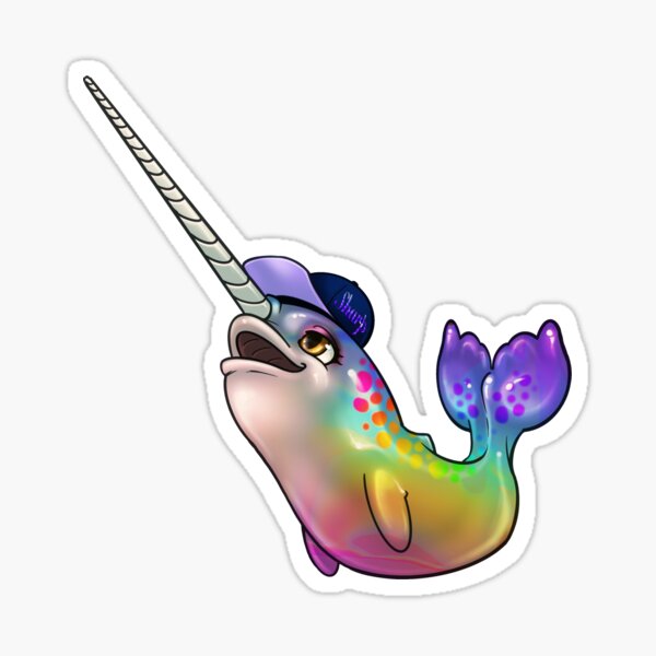 Rainbow Narwhal Sticker