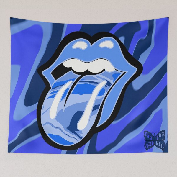 Item preview, Saint Mary's College blue marbled lips sticker designed and sold by peeeyyyton.
