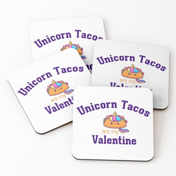 Item preview, Tacos are my valentine unicorn tacos designed and sold by GraphicBit.