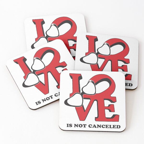Item preview, Love Is Not Canceled Art Red with sunglasses by Linda Sholberg designed and sold by Linda Sholberg.