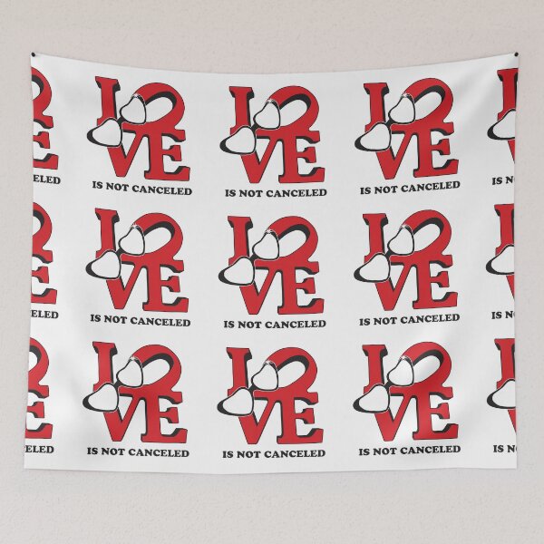 Item preview, Love Is Not Canceled Art Red with sunglasses by Linda Sholberg designed and sold by Linda Sholberg.