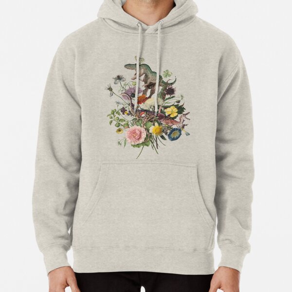 DINO-MITE Dinosaur Botanical Bouquet Pullover Hoodie