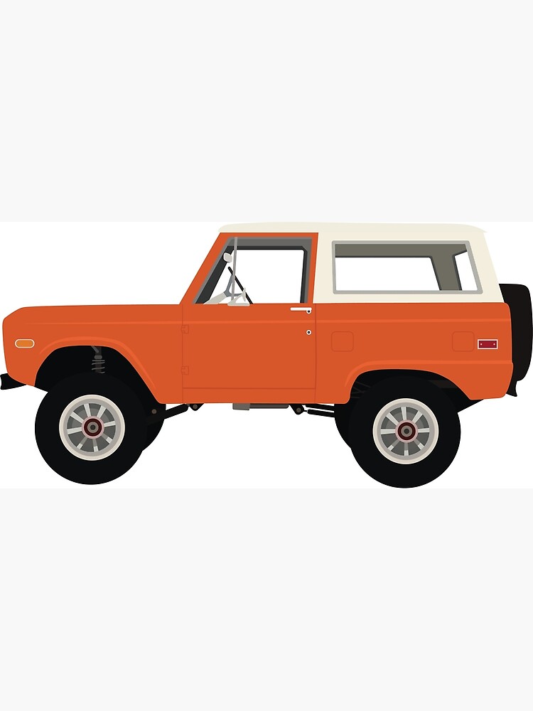 Discover Dark Orange Ford Bronco Canvas