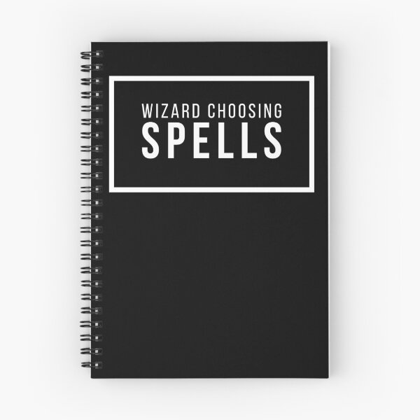 Item preview, Wizard choosing spells | DnD Class designed and sold by DatDragonShop.