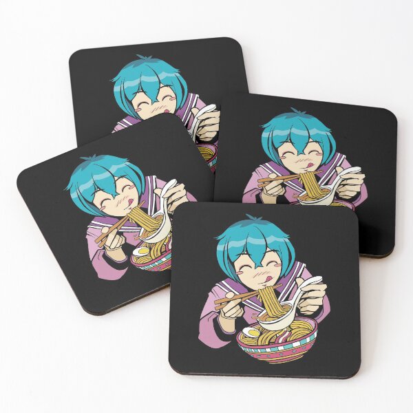 Item preview, Linda chica anime comiendo ramen designed and sold by OnepixArt.