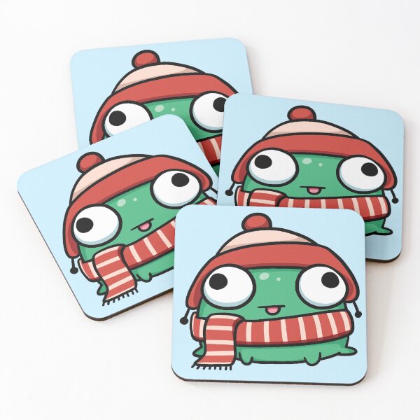 Item preview, Silly Green Frog in Winter Attire designed and sold by vanillaroseart.