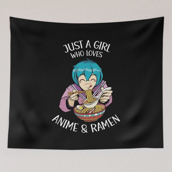 Item preview, Just A Girl Who Loves Anime And Ramen designed and sold by OnepixArt.