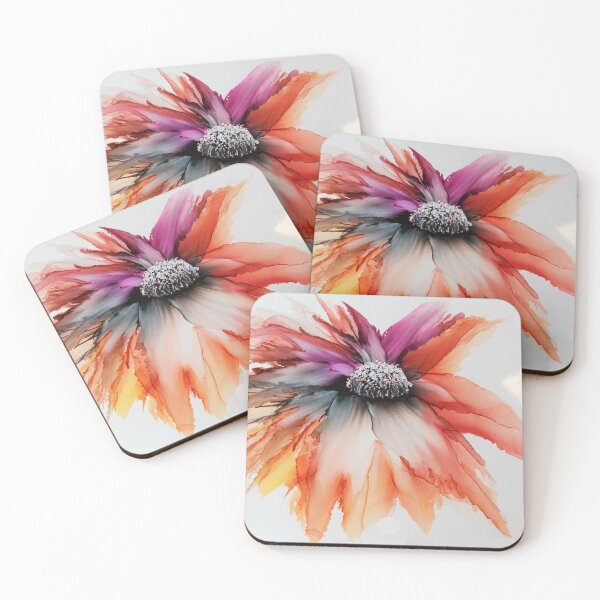 Item preview, Flower orange pink yellow KleurRijk Els Delacourt designed and sold by KleurRijk.