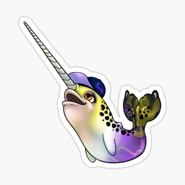 Non-Binary Pride Narwhal Sticker
