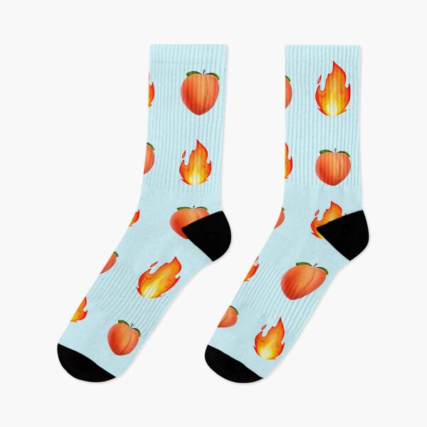 Item preview, Fire and Peach Emoji combo designed and sold by PinkShinyArt.
