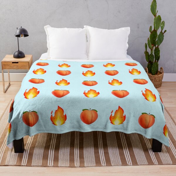 Item preview, Fire and Peach Emoji combo designed and sold by PinkShinyArt.