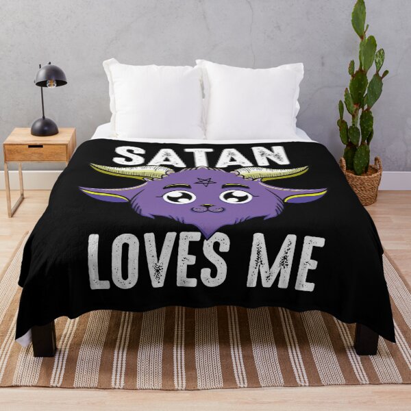 Item preview, Satan Loves Me Cute Kawaii Baphomet Satanism Occultism designed and sold by Músico Ilustre.