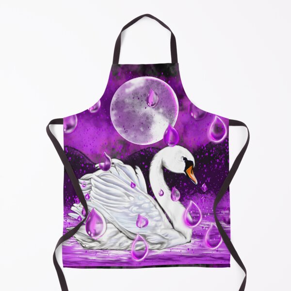 Item preview, Swan in the rain, beautiful swan with raindrops falling into Water designed and sold by Artonmytee.