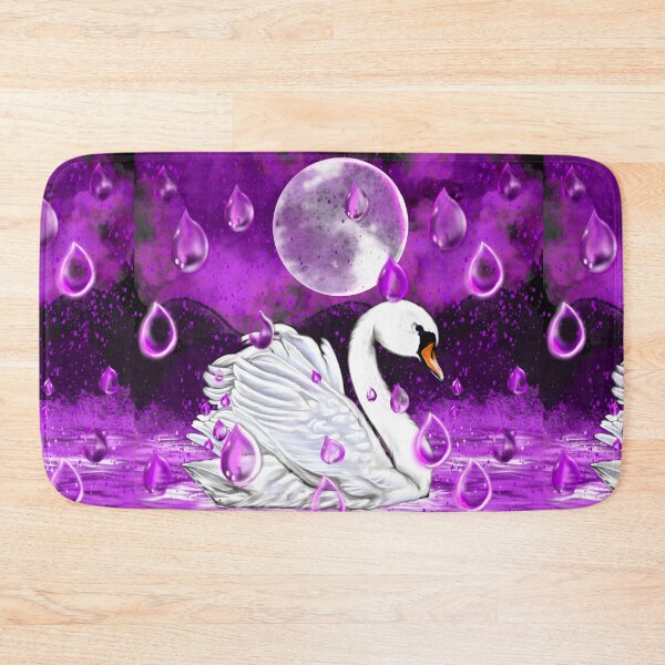 Item preview, Swan in the rain, beautiful swan with raindrops falling into Water designed and sold by Artonmytee.