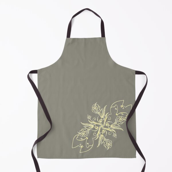 Item preview, Fox in the Flowers - Gray & Yellow designed and sold by GreenAcreStudio.