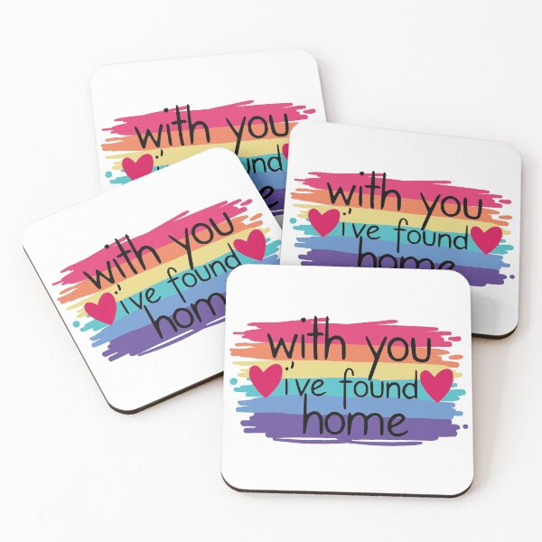 Item preview, With You i've found home Vintage Rainbow colors Retro Tshirt designed and sold by faudeltn.