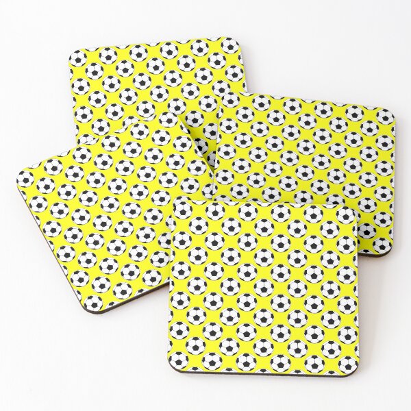 Item preview, Footballs / Soccer Balls - Yellow Background designed and sold by harrizon.