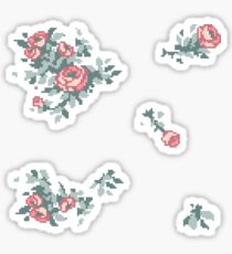 Pixel Floral Sticker Sheet Sticker