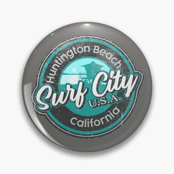 Item preview, Surf City Beach Colors Round worn, distressed, aqua grey designed and sold by James Allender.