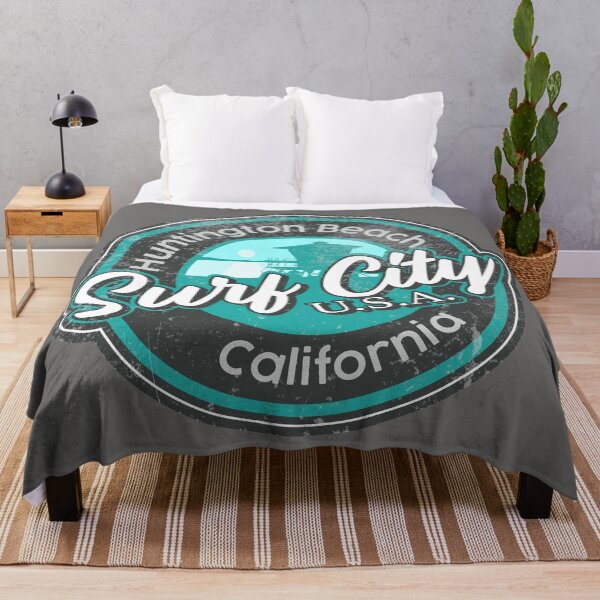 Item preview, Surf City Beach Colors Round worn, distressed, aqua grey designed and sold by James Allender.