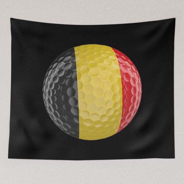 Item preview, Belgium Flag Golf Ball designed and sold by Mxdesign888.