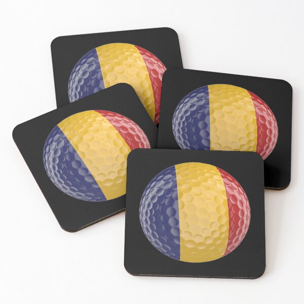 Item preview, Romania Flag Golf Ball designed and sold by Mxdesign888.