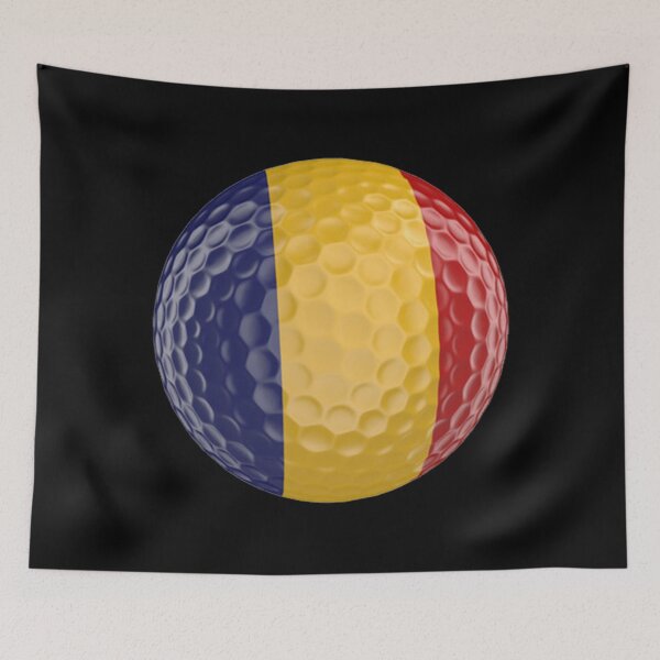 Item preview, Romania Flag Golf Ball designed and sold by Mxdesign888.