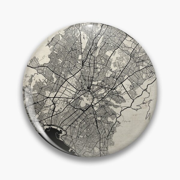 Item preview, Athens Greece Vintage Street Map With Co-ordinates designed and sold by RossWilson12.