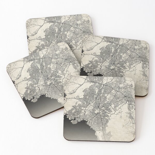 Item preview, Athens Greece Vintage Street Map With Co-ordinates designed and sold by RossWilson12.