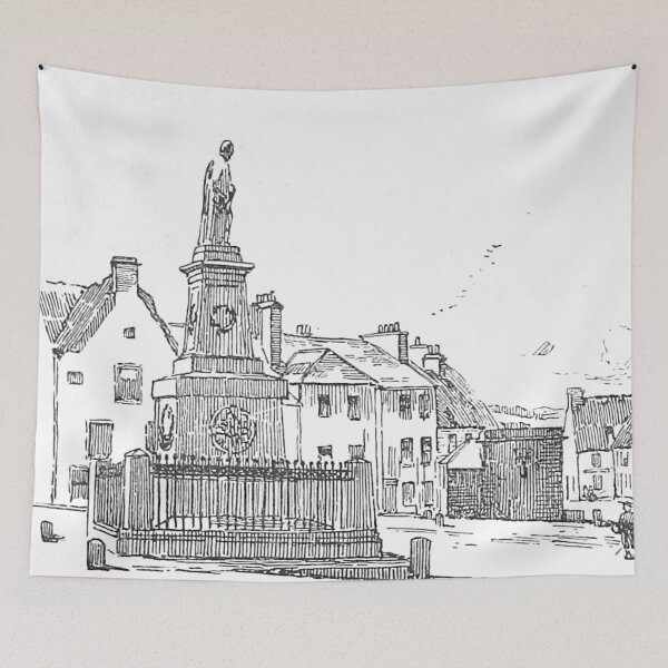 Item preview, Selkirk Market Place 1837 | Vintage Illustration designed and sold by yourscotborders.