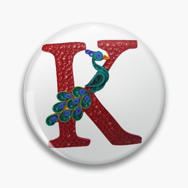 Item preview, Paper Quilling K Monogram with Peacock designed and sold by TruptisCraft.