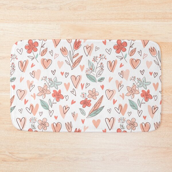 Item preview, Hearts and Flowers Doodle Pattern designed and sold by SLAG-Creative.