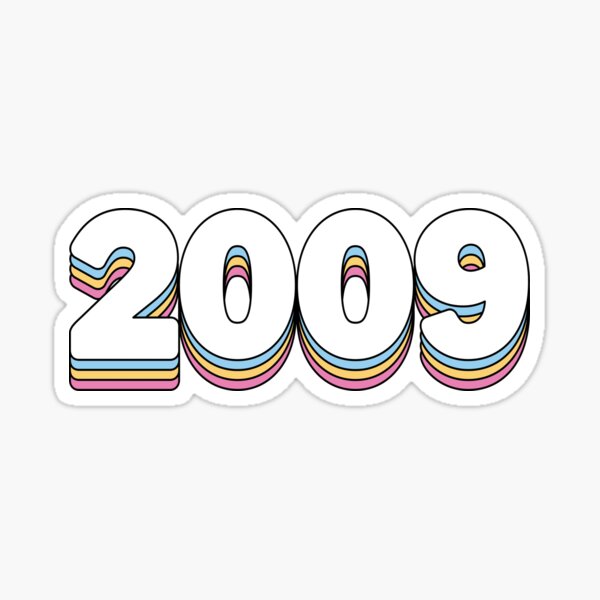 2009" Sticker for Sale by OkihanaShop | Redbubble