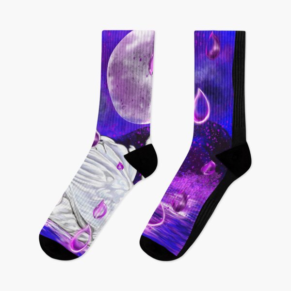 Item preview, Blue and purple beautiful swan with rain drops falling into Water designed and sold by Artonmytee.