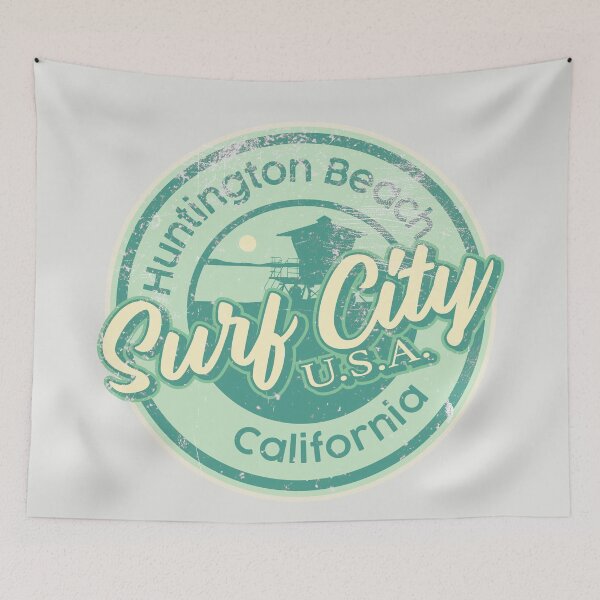 Item preview, Copy of Surf City Beach Colors Round worn, distressed, green off white designed and sold by James Allender.
