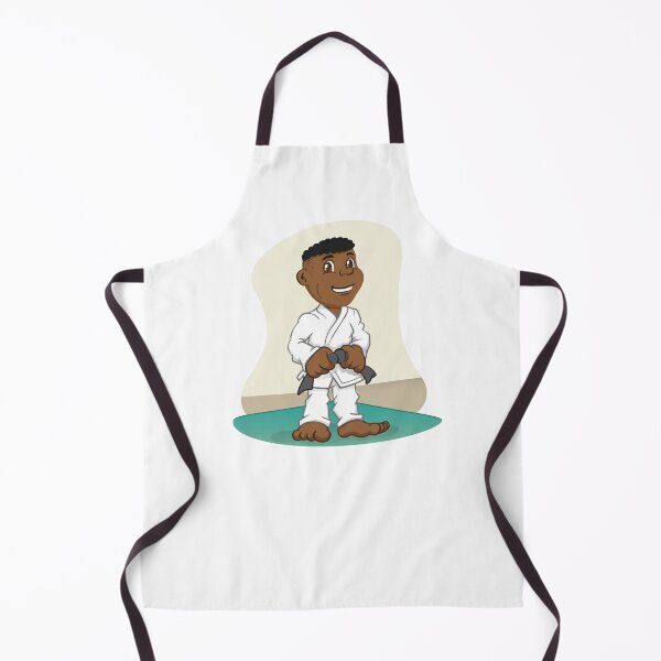 Item preview, Illustration Afro-descendant child fighter in martial arts, judo, karate, jujitso, taekwondo. Ideal for sports and institutional newsletters designed and sold by LucianoCosmo.
