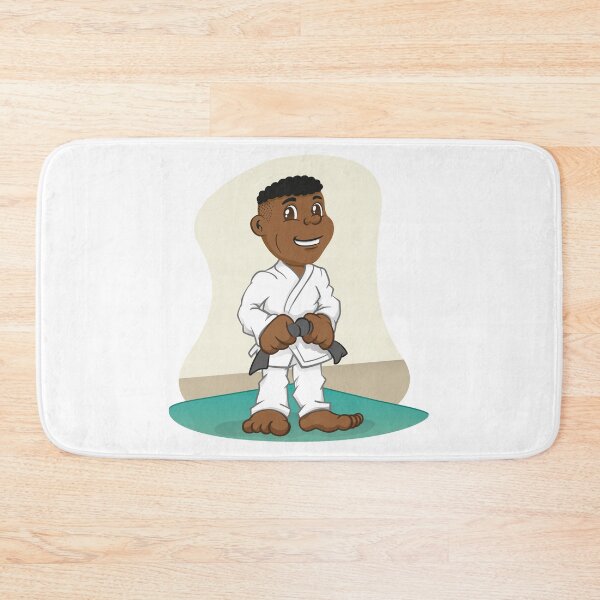 Item preview, Illustration Afro-descendant child fighter in martial arts, judo, karate, jujitso, taekwondo. Ideal for sports and institutional newsletters designed and sold by LucianoCosmo.
