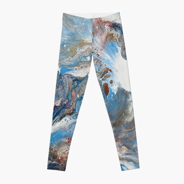 Black and White Paint Splash Graphic Splatter Leggings for Sale